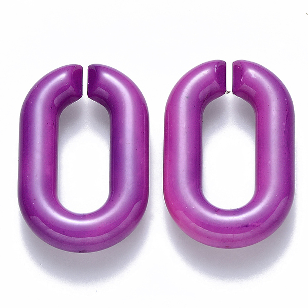 PandaHall Opaque Acrylic Linking Rings, Quick Link Connectors, for Cable Chains Making, Oval, Purple, 31x19.5x5.5mm, Inner Diameter...
PandaHall Opaque Acrylic Linking Rings, Quick Link Connectors, for Cable Chains Making, Oval, Purple, 31x19.5x5.5mm, Inner Diameter...