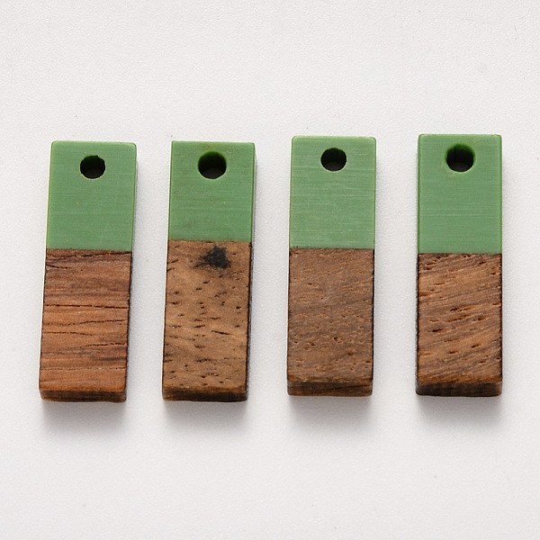 PandaHall Resin & Walnut Wood Pendants, Rectangle, Green, 20x6.5x3mm, Hole: 1.8mm Resin+Wood Rectangle Green
PandaHall Resin & Walnut Wood Pendants, Rectangle, Green, 20x6.5x3mm, Hole: 1.8mm Resin+Wood Rectangle Green