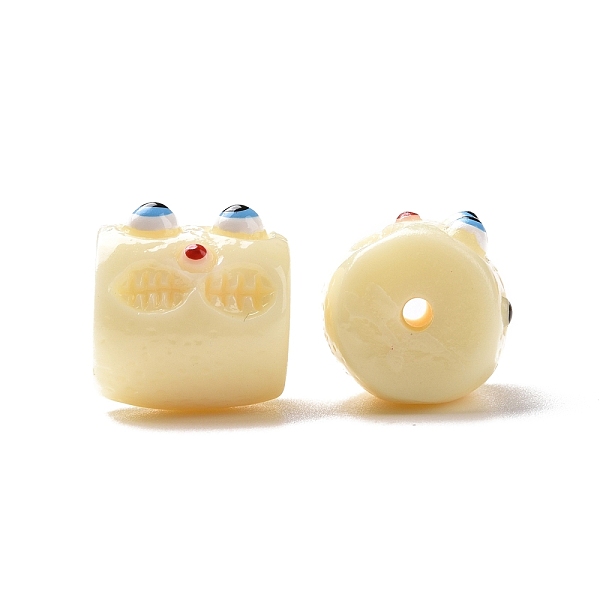 PandaHall Halloween Opaque Resin Beads, Column with Monster Face, Cornsilk, 13x12.5x14mm, Hole: 2mm Resin Column Gold
PandaHall Halloween Opaque Resin Beads, Column with Monster Face, Cornsilk, 13x12.5x14mm, Hole: 2mm Resin Column Gold