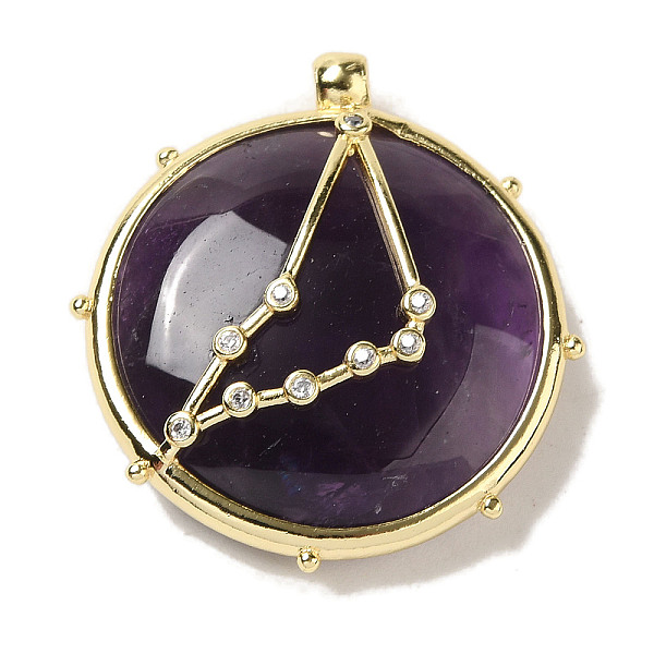 PandaHall Constellation Natural Amethyst Pendants, Brass Flat Round Charms, Golden, Capricorn, 32x30x9mm, Hole: 2mm Amethyst Capricorn
PandaHall Constellation Natural Amethyst Pendants, Brass Flat Round Charms, Golden, Capricorn, 32x30x9mm, Hole: 2mm Amethyst Capricorn