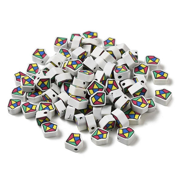 PandaHall Handmade Polymer Clay Beads, Diamond, Colorful, 8x10x4.5mm, Hole: 1.4mm Polymer Clay Diamond Multicolor
PandaHall Handmade Polymer Clay Beads, Diamond, Colorful, 8x10x4.5mm, Hole: 1.4mm Polymer Clay Diamond Multicolor