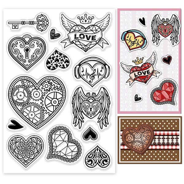 PandaHall GLOBLELAND Wild Hearts Clear Stamps for DIY Scrapbooking Gear Music Hearts Silicone Stamp Seals Heart Lock Key Transparent Stamp...
PandaHall GLOBLELAND Wild Hearts Clear Stamps for DIY Scrapbooking Gear Music Hearts Silicone Stamp Seals Heart Lock Key Transparent Stamp...
