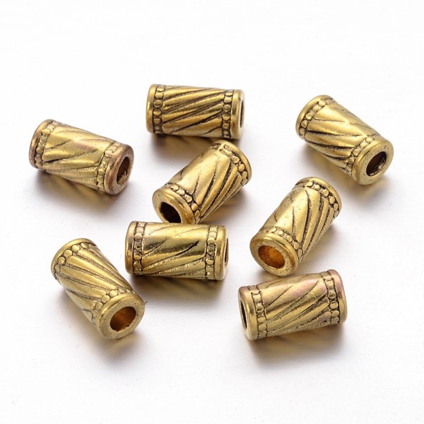 PandaHall Tibetan Style Alloy Beads, Lead Free and Cadmium Free, Column, Antique Golden Color, Size: about 6mm in diameter, 11mm long, hole...
PandaHall Tibetan Style Alloy Beads, Lead Free and Cadmium Free, Column, Antique Golden Color, Size: about 6mm in diameter, 11mm long, hole...