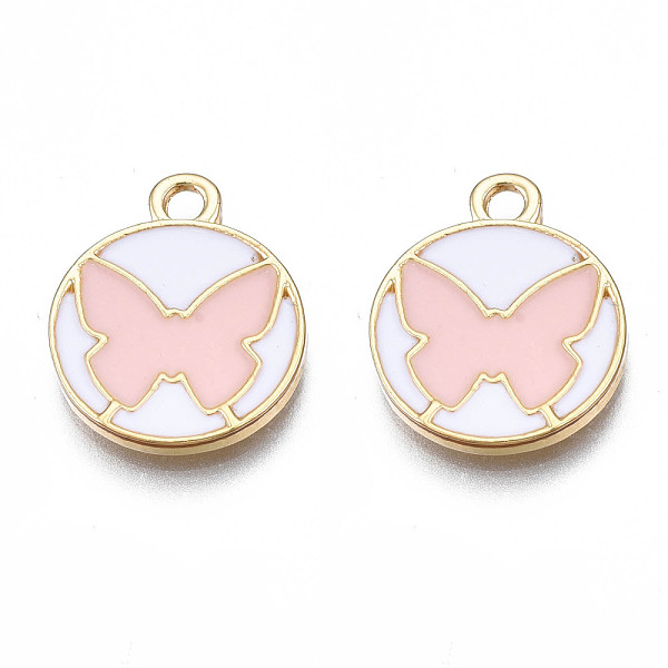 PandaHall Alloy Enamel Pendants, Cadmium Free & Lead Free, Light Gold, Flat Round with Butterfly, Pink, 16x13.5x1.5mm, Hole: 1.8mm...
PandaHall Alloy Enamel Pendants, Cadmium Free & Lead Free, Light Gold, Flat Round with Butterfly, Pink, 16x13.5x1.5mm, Hole: 1.8mm...