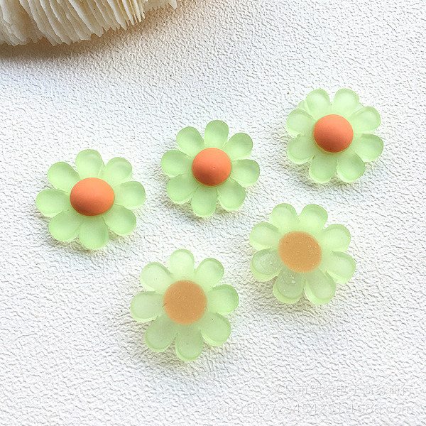 PandaHall Resin Frosted Cabochons, DIY for Earrings & Bobby Pin Accessories, Flower, Green Yellow, 23x23mm Resin Flower
PandaHall Resin Frosted Cabochons, DIY for Earrings & Bobby Pin Accessories, Flower, Green Yellow, 23x23mm Resin Flower