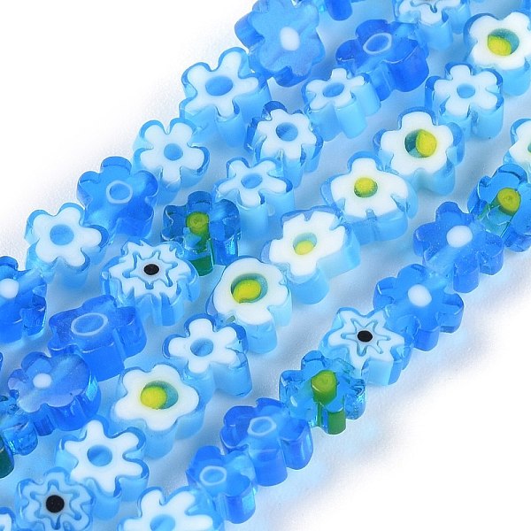 PandaHall Handmade Millefiori Glass Bead Strands, Flower, Blue, 4~7.2x2.6mm, Hole: 1mm, about 60~69pcs/Strand, 16 inch(40cm) Millefiori...
PandaHall Handmade Millefiori Glass Bead Strands, Flower, Blue, 4~7.2x2.6mm, Hole: 1mm, about 60~69pcs/Strand, 16 inch(40cm) Millefiori...