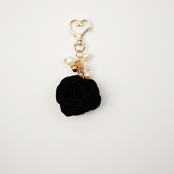 PandaHall Satin Rose Pendant Decorations, with Heart Lobster Claw Clasps, Black, 105mm Cloth Flower Black
PandaHall Satin Rose Pendant Decorations, with Heart Lobster Claw Clasps, Black, 105mm Cloth Flower Black