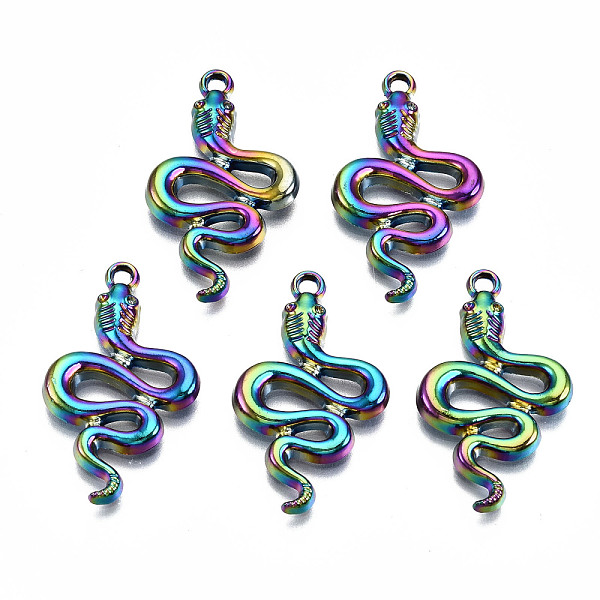 PandaHall Rainbow Color Alloy Pendants, Cadmium Free & Lead Free, Snake, 30x18x3mm, Hole: 1.8mm Alloy Snake
PandaHall Rainbow Color Alloy Pendants, Cadmium Free & Lead Free, Snake, 30x18x3mm, Hole: 1.8mm Alloy Snake