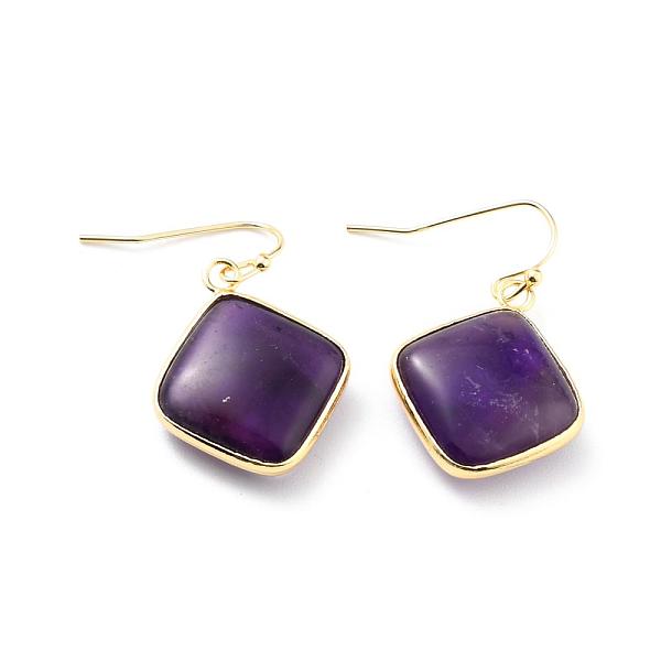 PandaHall Natural Amethyst Dangle Earrings, Square, with Brass Findings, Lead Free & Cadmium Free, Golden, 35mm, Pin: 0.6mm Amethyst
PandaHall Natural Amethyst Dangle Earrings, Square, with Brass Findings, Lead Free & Cadmium Free, Golden, 35mm, Pin: 0.6mm Amethyst