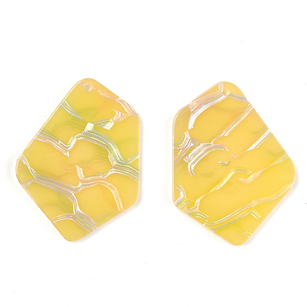 PandaHall Cellulose Acetate(Resin) Pendants, Polygon, Gold, 37x28.5x2.5mm, Hole: 1.5mm Cellulose Acetate Polygon Gold
PandaHall Cellulose Acetate(Resin) Pendants, Polygon, Gold, 37x28.5x2.5mm, Hole: 1.5mm Cellulose Acetate Polygon Gold