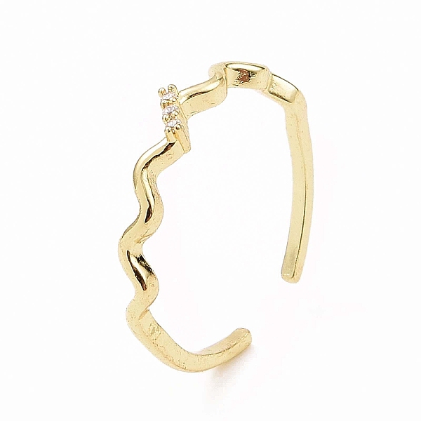 PandaHall Clear Cubic Zirconia Wave Open Cuff Ring, Brass Jewelry for Women, Real 18K Gold Plated, US Size 7 1/4(17.5mm) Brass+Cubic...
PandaHall Clear Cubic Zirconia Wave Open Cuff Ring, Brass Jewelry for Women, Real 18K Gold Plated, US Size 7 1/4(17.5mm) Brass+Cubic...