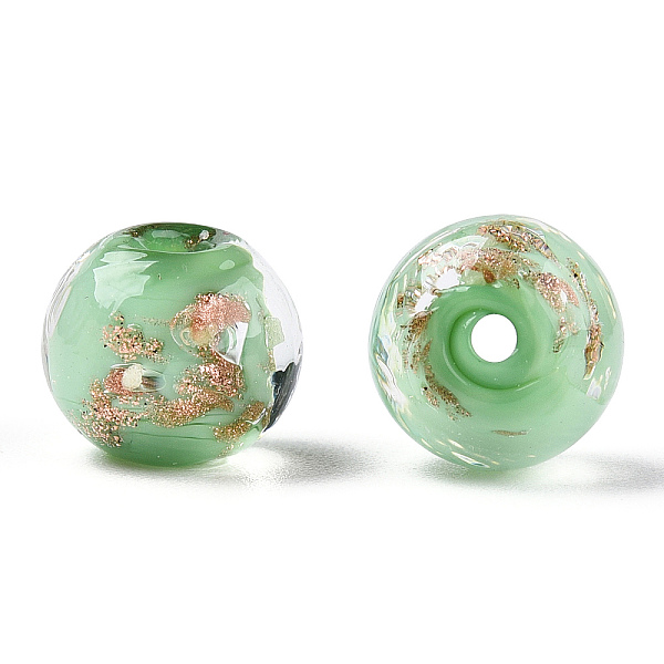 PandaHall Luminous Handmade Gold Sand Lampwork Beads, Glow in the Dark, Round, Aquamarine, 12x11.5mm, Hole: 1.5mm Lampwork Round Green
PandaHall Luminous Handmade Gold Sand Lampwork Beads, Glow in the Dark, Round, Aquamarine, 12x11.5mm, Hole: 1.5mm Lampwork Round Green