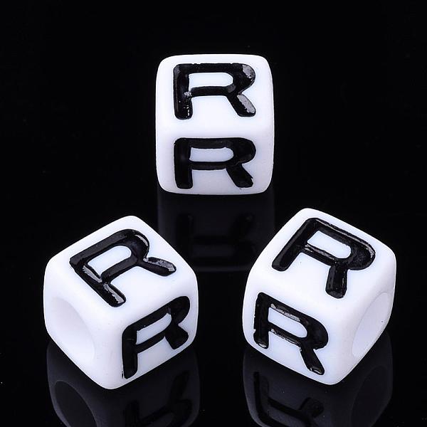 PandaHall Acrylic Horizontal Hole Letter Beads, Cube, Letter R, White, Size: about 7mm wide, 7mm long, 7mm high, hole: 3.5mm, about...
PandaHall Acrylic Horizontal Hole Letter Beads, Cube, Letter R, White, Size: about 7mm wide, 7mm long, 7mm high, hole: 3.5mm, about...