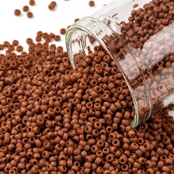 PandaHall TOHO Round Seed Beads, Japanese Seed Beads, (46LF) Opaque Frost Terra Cotta, 15/0, 1.5mm, Hole: 0.7mm, about 3000pcs/bottle..., Brown
PandaHall TOHO Round Seed Beads, Japanese Seed Beads, (46LF) Opaque Frost Terra Cotta, 15/0, 1.5mm, Hole: 0.7mm, about 3000pcs/bottle..., Brown