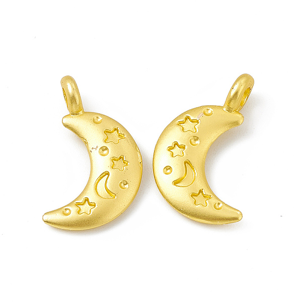 PandaHall Rack Plating Alloy Pendants, Cadmium Free & Lead Free & Nickle Free, Moon with Star Pattern Charms, Matte Gold Color, 19x13x2mm...
PandaHall Rack Plating Alloy Pendants, Cadmium Free & Lead Free & Nickle Free, Moon with Star Pattern Charms, Matte Gold Color, 19x13x2mm...