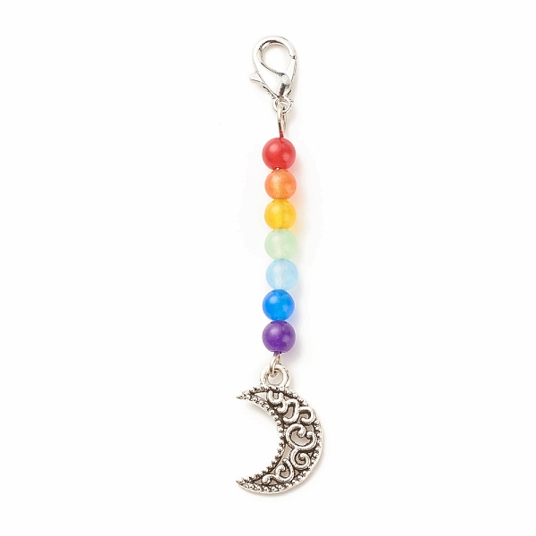 PandaHall Chakra Theme Natural & Dyed Malaysia Jade Beaded Pendant Decorations, with Lobster Claw Clasps, Tibetan Style Alloy Pendants, Moon..., Multicolor
PandaHall Chakra Theme Natural & Dyed Malaysia Jade Beaded Pendant Decorations, with Lobster Claw Clasps, Tibetan Style Alloy Pendants, Moon..., Multicolor