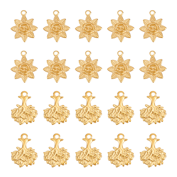 PandaHall Unicraftale 20Pcs 2 Style Ion Plating(IP) 304 Stainless Steel Pendants, Flower & Tree Charm, Golden, 20~21.5x16.5~17x1~1.2mm, Hole...
PandaHall Unicraftale 20Pcs 2 Style Ion Plating(IP) 304 Stainless Steel Pendants, Flower & Tree Charm, Golden, 20~21.5x16.5~17x1~1.2mm, Hole...