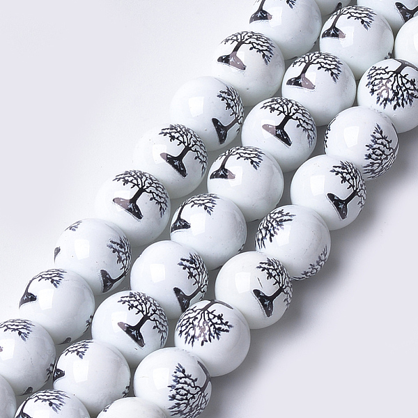 PandaHall Printed & Spray Painted Glass Beads, Round with Tree Pattern, Black, 12~12.5x11.5mm, Hole: 1.4mm Glass Tree Black
PandaHall Printed & Spray Painted Glass Beads, Round with Tree Pattern, Black, 12~12.5x11.5mm, Hole: 1.4mm Glass Tree Black