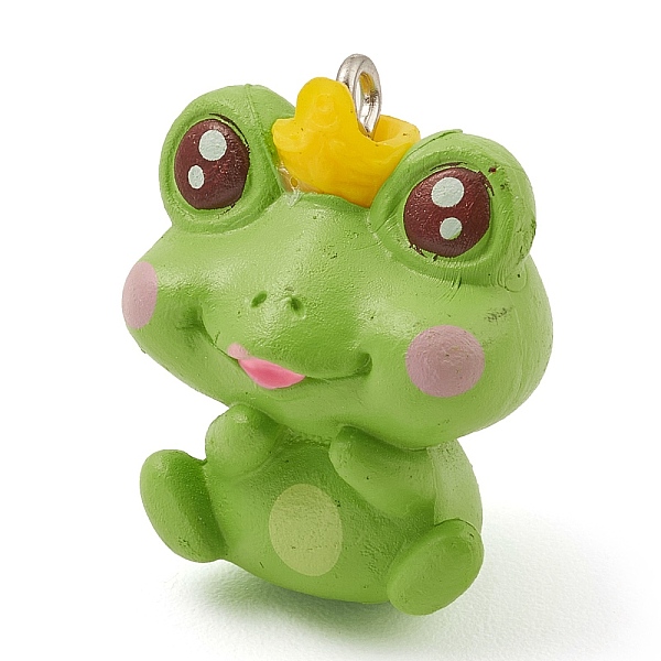 PandaHall Platic Pendants, with Platinum Tone Iron Loops, Frog Charm, Green Yellow, 24.5x19.5x17mm, Hole: 2mm Plastic Frog
PandaHall Platic Pendants, with Platinum Tone Iron Loops, Frog Charm, Green Yellow, 24.5x19.5x17mm, Hole: 2mm Plastic Frog