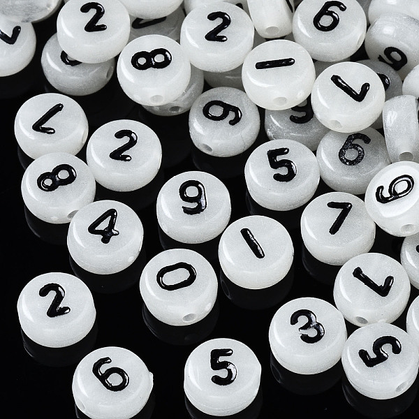 PandaHall Luminous Acrylic Beads, Flat Round with Number, Creamy White, 7x3.5~4mm, Hole: 1.2mm Acrylic Flat Round
PandaHall Luminous Acrylic Beads, Flat Round with Number, Creamy White, 7x3.5~4mm, Hole: 1.2mm Acrylic Flat Round