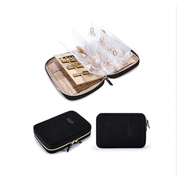 PandaHall Rectangle Velvet Jewelry Box, Travel Portable Jewelry Case, Zipper Storage Boxes, for Necklaces, Rings, Earrings and Pendants..., Black
PandaHall Rectangle Velvet Jewelry Box, Travel Portable Jewelry Case, Zipper Storage Boxes, for Necklaces, Rings, Earrings and Pendants..., Black