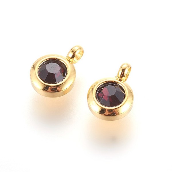 PandaHall 304 Stainless Steel Rhinestone Charms, July Birthstone Charms, Flat Round, Siam, 9.3x6.5x4mm, Hole: 2mm Stainless Steel+Rhinestone..., Red
PandaHall 304 Stainless Steel Rhinestone Charms, July Birthstone Charms, Flat Round, Siam, 9.3x6.5x4mm, Hole: 2mm Stainless Steel+Rhinestone..., Red