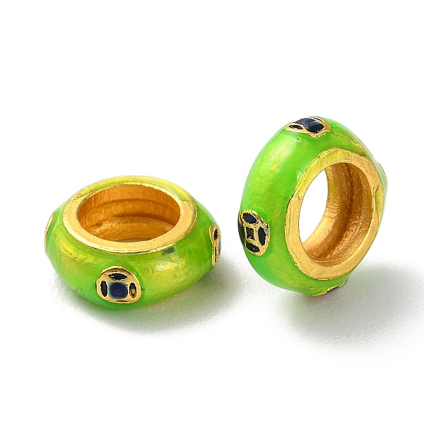PandaHall Rack Plating Alloy Enamel European Beads, Cadmium Free & Lead Free, Large Hole Beads, Rondelle, Matte Gold Color, Lawn Green...
PandaHall Rack Plating Alloy Enamel European Beads, Cadmium Free & Lead Free, Large Hole Beads, Rondelle, Matte Gold Color, Lawn Green...