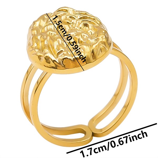 PandaHall Geometric Minimalist Flat Round 304 Stainless Steel Cuff Rings, Wide Band Open Rings Stainless Steel
PandaHall Geometric Minimalist Flat Round 304 Stainless Steel Cuff Rings, Wide Band Open Rings Stainless Steel