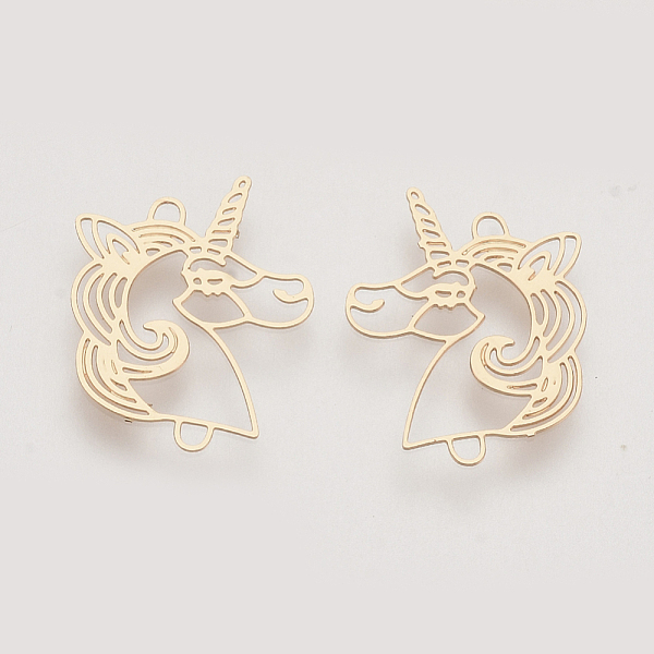 PandaHall Brass Links connectors, Etched Metal Embellishments, Long-Lasting Plated, Unicorn, Light Gold, 17.5x13.5x0.3mm, Hole: 1mm Brass...
PandaHall Brass Links connectors, Etched Metal Embellishments, Long-Lasting Plated, Unicorn, Light Gold, 17.5x13.5x0.3mm, Hole: 1mm Brass...