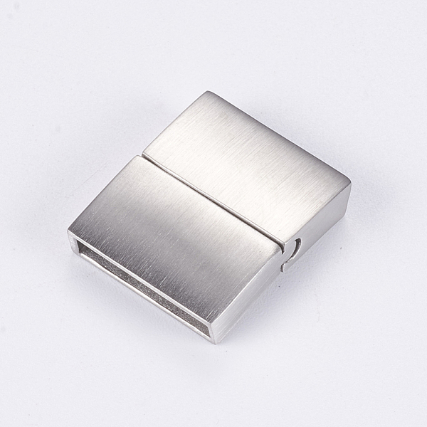 PandaHall 304 Stainless Steel Magnetic Clasps with Glue-in Ends, Frosted, Rectangle, Stainless Steel Color, 23.5x17.5x5mm, Hole: 2.8x15mm...
PandaHall 304 Stainless Steel Magnetic Clasps with Glue-in Ends, Frosted, Rectangle, Stainless Steel Color, 23.5x17.5x5mm, Hole: 2.8x15mm...