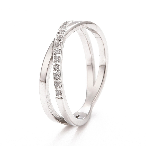 PandaHall Clear Cubic Zirconia Criss Cross Finger Ring, 304 Stainless Steel Jewelry for Women, Stainless Steel Color, US Size 6(16.5mm)~US...
PandaHall Clear Cubic Zirconia Criss Cross Finger Ring, 304 Stainless Steel Jewelry for Women, Stainless Steel Color, US Size 6(16.5mm)~US...