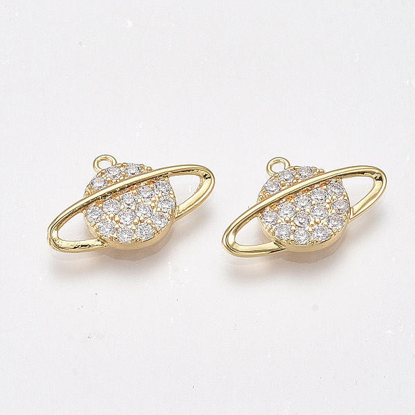 PandaHall Brass Micro Pave Cubic Zirconia Pendants, Nickel Free, Real 18K Gold Plated, Planet, Universe Space Charms, Clear, 10x16x2.5mm...
PandaHall Brass Micro Pave Cubic Zirconia Pendants, Nickel Free, Real 18K Gold Plated, Planet, Universe Space Charms, Clear, 10x16x2.5mm...