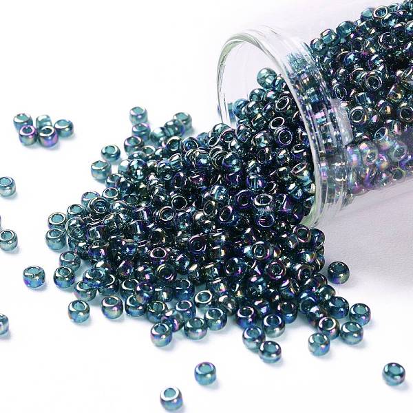 PandaHall TOHO Round Seed Beads, Japanese Seed Beads, (167BD) Transparent AB Teal, 8/0, 3mm, Hole: 1mm, about 222pcs/bottle, 10g/bottle..., Cyan
PandaHall TOHO Round Seed Beads, Japanese Seed Beads, (167BD) Transparent AB Teal, 8/0, 3mm, Hole: 1mm, about 222pcs/bottle, 10g/bottle..., Cyan