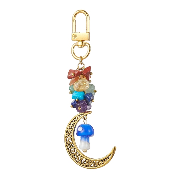 PandaHall Alloy Hollow Moon & Lampwork Mushroom Pendant Decorations, Natural & Synthetic Mixed Stone Chip and Swivel Clasps Charm, Dodger...
PandaHall Alloy Hollow Moon & Lampwork Mushroom Pendant Decorations, Natural & Synthetic Mixed Stone Chip and Swivel Clasps Charm, Dodger...