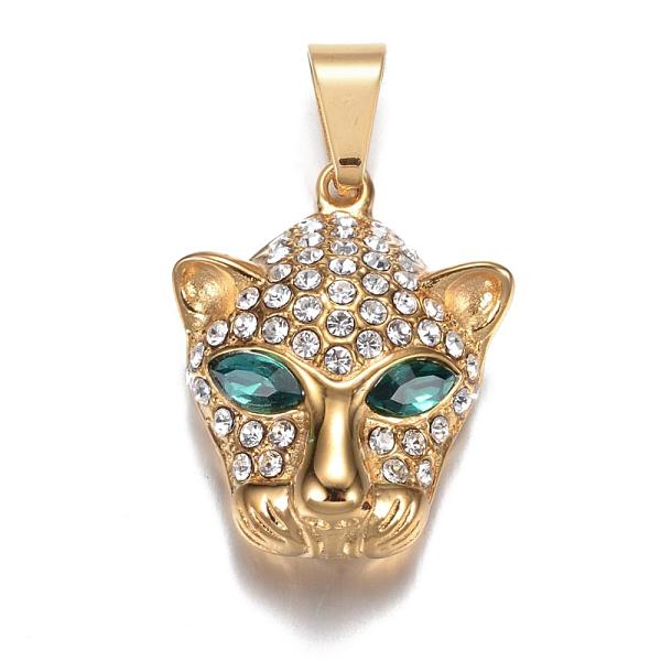 PandaHall 316 Surgical Stainless Steel Pendants, Leopard Head, with Rhinestones, Golden, 35x27x12mm, Hole: 7x10mm Stainless Steel+Rhinestone..., Multicolor
PandaHall 316 Surgical Stainless Steel Pendants, Leopard Head, with Rhinestones, Golden, 35x27x12mm, Hole: 7x10mm Stainless Steel+Rhinestone..., Multicolor