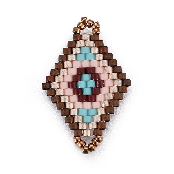 PandaHall MIYUKI & TOHO Handmade Japanese Seed Beads Links, Loom Pattern, Rhombus, Colorful, 22.5~26.4x15~17x1.7~1.9mm, Hole: 1.4~1.8mm...
PandaHall MIYUKI & TOHO Handmade Japanese Seed Beads Links, Loom Pattern, Rhombus, Colorful, 22.5~26.4x15~17x1.7~1.9mm, Hole: 1.4~1.8mm...