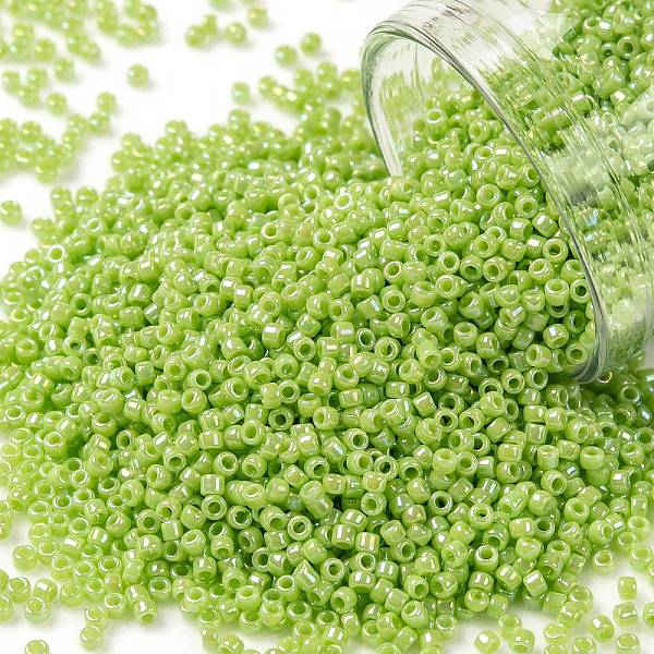 PandaHall TOHO Round Seed Beads, Japanese Seed Beads, (404) Opaque AB Sour Apple, 15/0, 1.5mm, Hole: 0.7mm, about 3000pcs/10g Glass Green
PandaHall TOHO Round Seed Beads, Japanese Seed Beads, (404) Opaque AB Sour Apple, 15/0, 1.5mm, Hole: 0.7mm, about 3000pcs/10g Glass Green