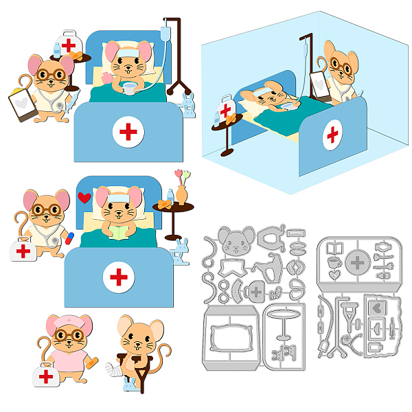 PandaHall GLOBLELAND Stereo Rehabilitation Mice Cutting Dies Recovery Mice Carbon Steel Cut Die Animal Embossing Stencils Template for...
PandaHall GLOBLELAND Stereo Rehabilitation Mice Cutting Dies Recovery Mice Carbon Steel Cut Die Animal Embossing Stencils Template for...