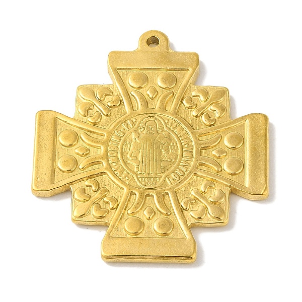 PandaHall 304 Stainless Steel Pendants, Cross with Cssml Ndsmd Cross God Father/Saint Benedict, Golden, 51x44.5x3mm, Hole: 2mm 304 Stainless...
PandaHall 304 Stainless Steel Pendants, Cross with Cssml Ndsmd Cross God Father/Saint Benedict, Golden, 51x44.5x3mm, Hole: 2mm 304 Stainless...