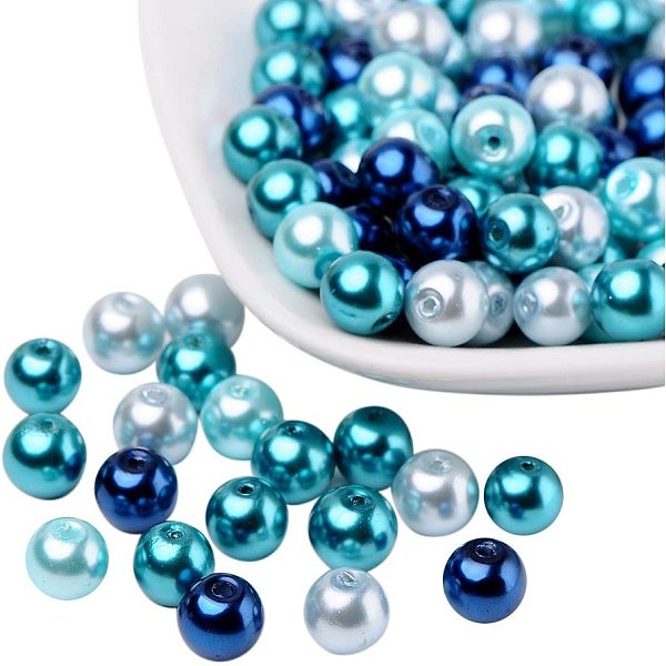 PandaHall Pack of 100 Round Glass Pearl Beads for DIY Jewellery Making - Caribbean Blue - 8 mm, Hole: 1 mm Glass Round Multicolor
PandaHall Pack of 100 Round Glass Pearl Beads for DIY Jewellery Making - Caribbean Blue - 8 mm, Hole: 1 mm Glass Round Multicolor