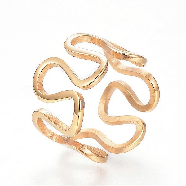 PandaHall 304 Stainless Steel Wide Band Rings, Hollow, Golden, Size 8, 18mm 304 Stainless Steel
PandaHall 304 Stainless Steel Wide Band Rings, Hollow, Golden, Size 8, 18mm 304 Stainless Steel