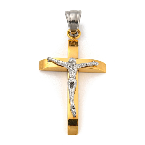 PandaHall Ion Plating(IP) 304 Stainless Steel Pendants, Cross with Jesus, Golden & Stainless Steel Color, 33x18.5x7mm, Hole: 6x5.5mm 304...
PandaHall Ion Plating(IP) 304 Stainless Steel Pendants, Cross with Jesus, Golden & Stainless Steel Color, 33x18.5x7mm, Hole: 6x5.5mm 304...