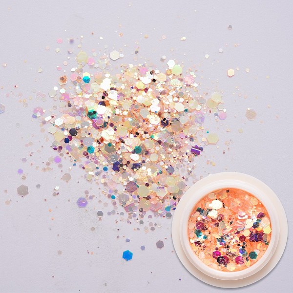 PandaHall Holographic Nail Glitter Powder Flakes, Hexagons Nail Sequins for DIY Design Manicure Nail Art, Saddle Brown, 1~3.5x1~3.5mm, about...
PandaHall Holographic Nail Glitter Powder Flakes, Hexagons Nail Sequins for DIY Design Manicure Nail Art, Saddle Brown, 1~3.5x1~3.5mm, about...