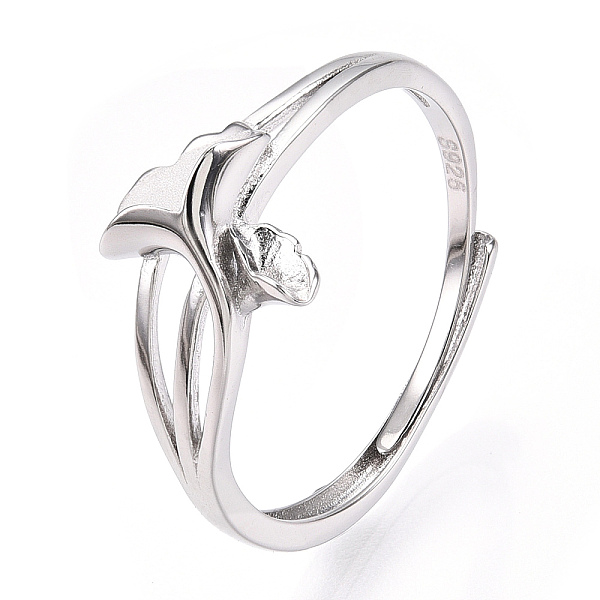 PandaHall 925 Sterling Silver Adjustable Ring Settings, with S925 Stamp, Apricot Leaf, Real Platinum Plated, US Size 8(18.1mm) Sterling...
PandaHall 925 Sterling Silver Adjustable Ring Settings, with S925 Stamp, Apricot Leaf, Real Platinum Plated, US Size 8(18.1mm) Sterling...