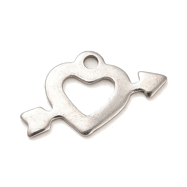 PandaHall Stainless Steel Pendants, An Arrow Through the Heart Charms, Stainless Steel Color, 12.5x21x1mm, Hole: 1.5mm Stainless Steel Heart
PandaHall Stainless Steel Pendants, An Arrow Through the Heart Charms, Stainless Steel Color, 12.5x21x1mm, Hole: 1.5mm Stainless Steel Heart