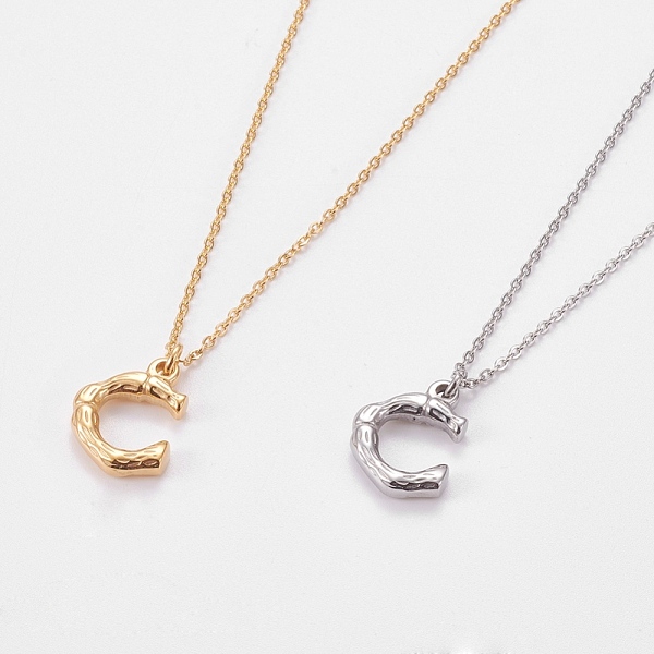 PandaHall 304 Stainless Steel Initial Pendant Necklaces, with Cable Chain and Lobster Claw Clasps, Letter C, Mixed Color, 17.7 inch(45cm)...
PandaHall 304 Stainless Steel Initial Pendant Necklaces, with Cable Chain and Lobster Claw Clasps, Letter C, Mixed Color, 17.7 inch(45cm)...