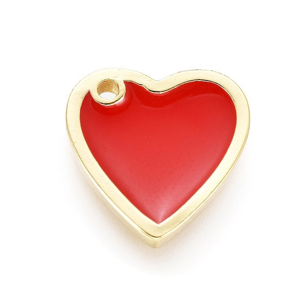 PandaHall Brass Enamel Charms, Heart, Golden, Red, 13x13x2mm, Hole: 1.2mm Brass+Enamel Heart Red
PandaHall Brass Enamel Charms, Heart, Golden, Red, 13x13x2mm, Hole: 1.2mm Brass+Enamel Heart Red