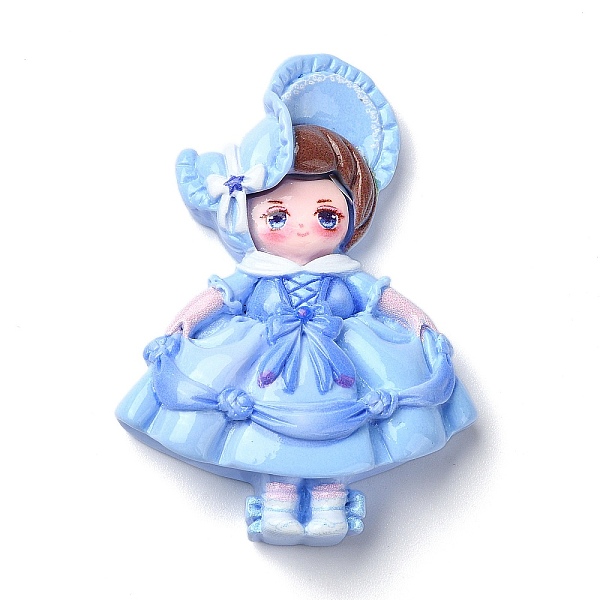 PandaHall Cartoon Girls Opaque Resin Decoden Cabochons, Doll, Light Sky Blue, 55x39x12mm Resin Doll
PandaHall Cartoon Girls Opaque Resin Decoden Cabochons, Doll, Light Sky Blue, 55x39x12mm Resin Doll