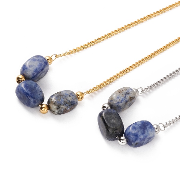 PandaHall Natural Sodalite Pendant Necklace, 304 Stainless Steel Jewelry for Women, Mixed Color, 17.91 inch(45.5cm) Sodalite
PandaHall Natural Sodalite Pendant Necklace, 304 Stainless Steel Jewelry for Women, Mixed Color, 17.91 inch(45.5cm) Sodalite