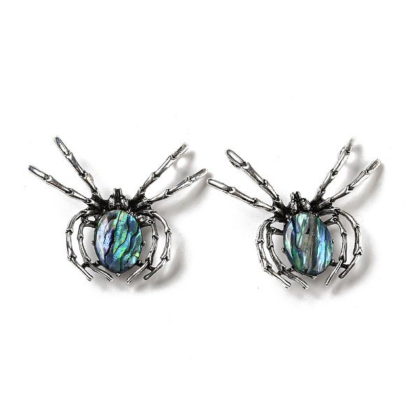 PandaHall Dual-use Items Alloy Spider Brooch, with Natural Paua Shell, Antique Silver, Colorful, 46x54x12mm, Hole: 4x3.5mm Shell Spider
PandaHall Dual-use Items Alloy Spider Brooch, with Natural Paua Shell, Antique Silver, Colorful, 46x54x12mm, Hole: 4x3.5mm Shell Spider